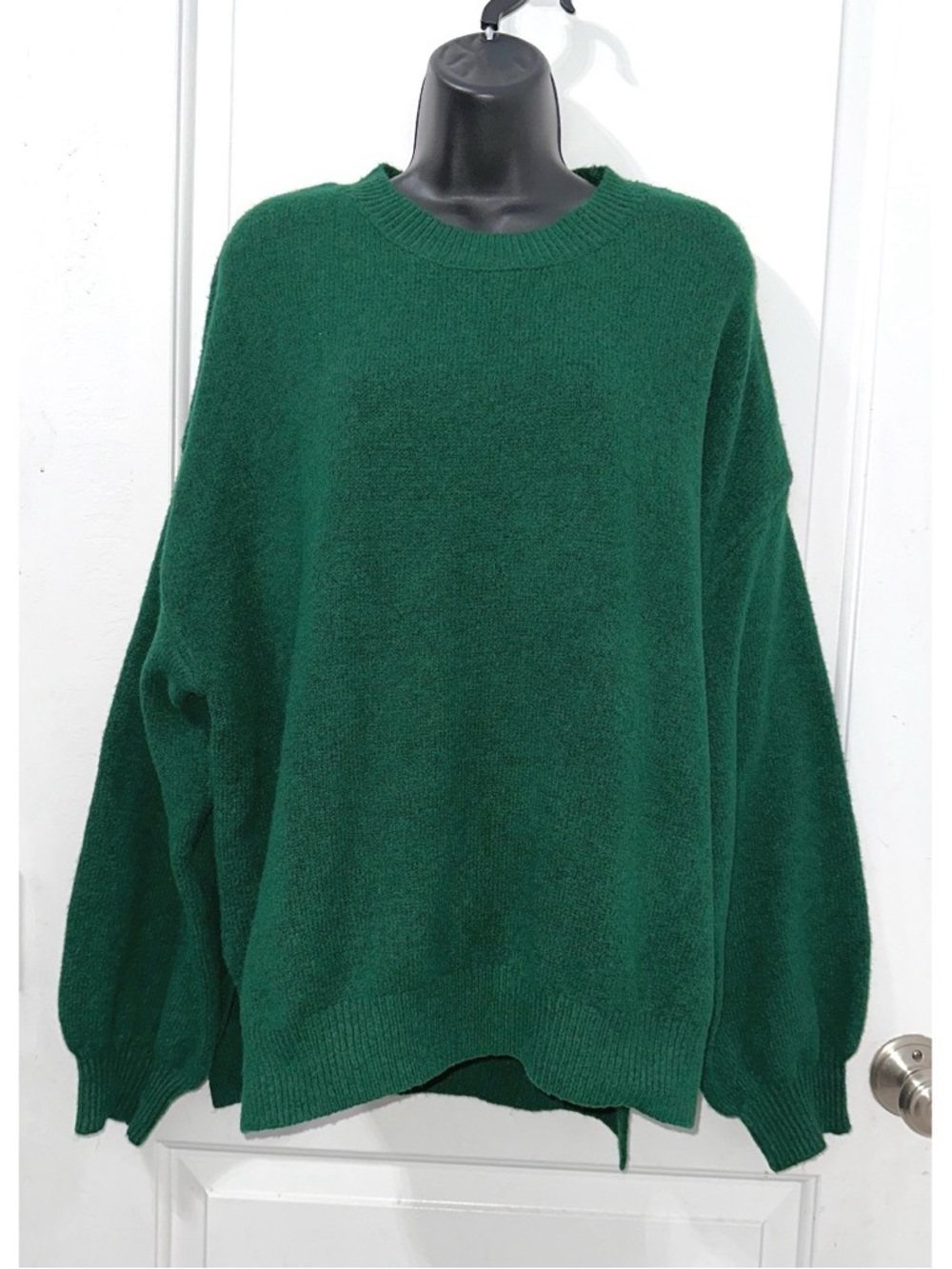 Forest Green Knit Sweater- Large - Picture 2 of 6